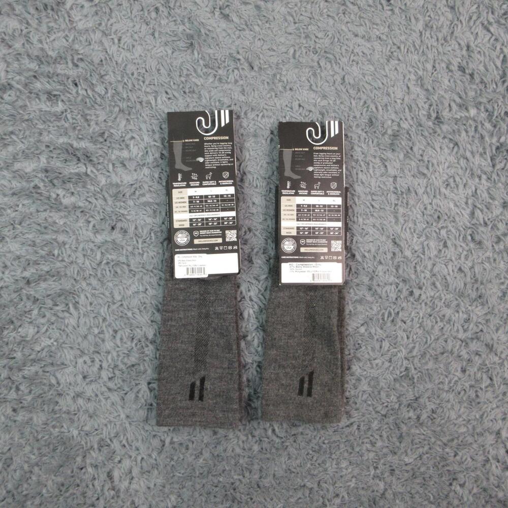 Hollow Socks Mens M Gray Compression Alpaca Nylon Spandex Moisture Wicking NWT - Picture 2 of 8